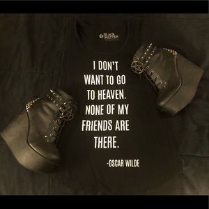 Oscar Wilde quote black tank top